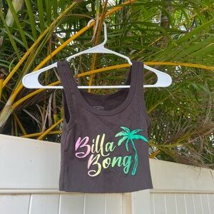 SMALL Billabong black neon Tank Top